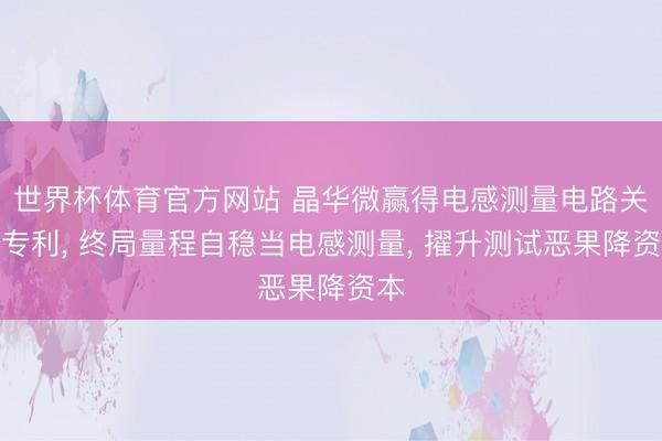 世界杯体育官方网站 晶华微赢得电感测量电路关系专利， 终局量程自稳当电感测量， 擢升测试恶果降资本