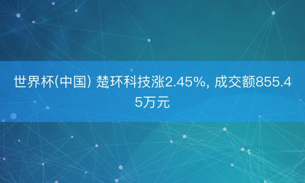 世界杯(中国) 楚环科技涨2.45%， 成交额855.45万元